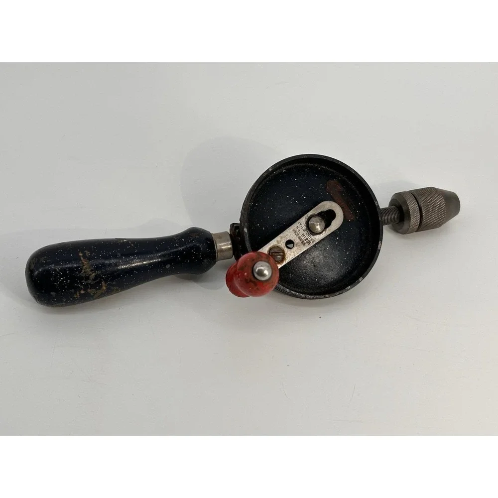 Vintage Stanley Handyman Eggbeater Hand Drill Crank H1221 Hy Lo‎ Drive Made USA